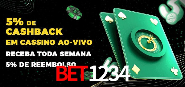 Promoções do cassino ao Vivo bet1234